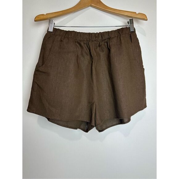 Brown Linen Short Set - Picture 9 of 9